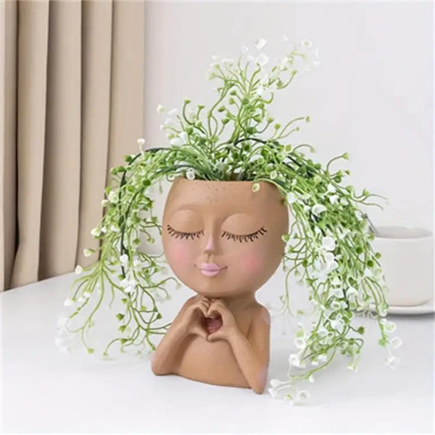 Face Flower Planter Decoration